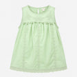 Mint Green 100% Cotton Floral Embroidered Pom Pom 