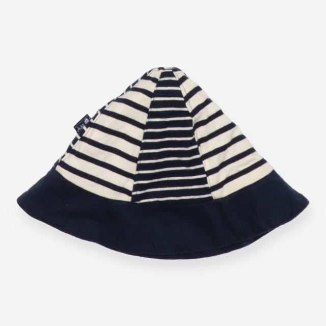 Sun hat jersey navy blue white stripes