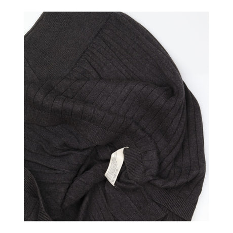 Skirt Charcoal Grey Button Front Ribbed Knit Cotto