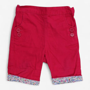 Shorts chino pink with ditsy lining
