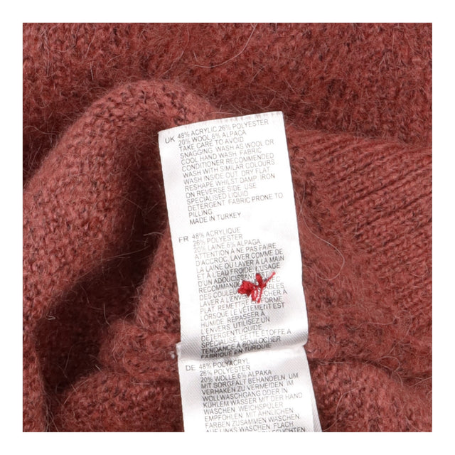 Cardigan V-Neck Pointelle Knit Pink
