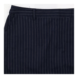 Skirt Navy Blue White Pinstripe Column Midi Tailor