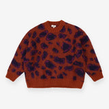 Leopard  mohair blend knit sweater