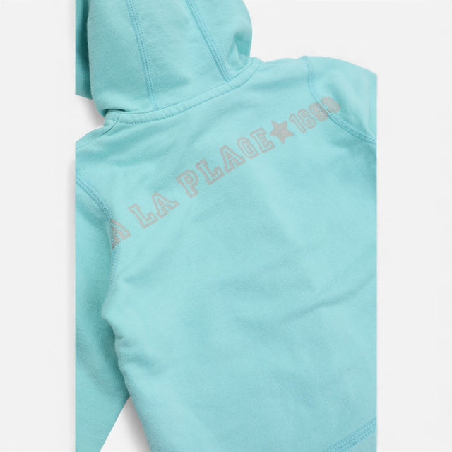 Hoodie Jersey Aqua Blue