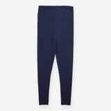 Maternity Leggings Navy Organic Cotton Roll-Top Wa