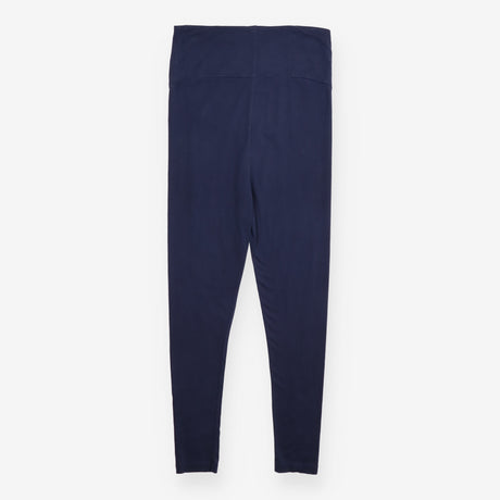 Maternity Leggings Navy Organic Cotton Roll-Top Wa