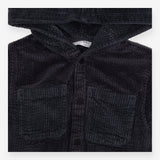 Hooded shirt cord dark grey 