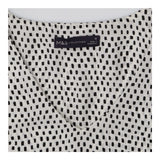 Blouse white with black squares sleeveless