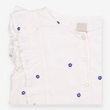 White Tunic with Blue Flowers