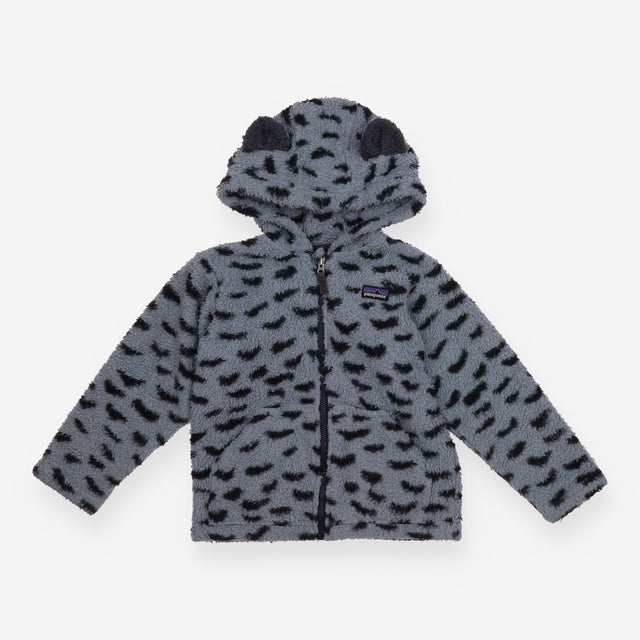 Fleece Bear Ears Hooded Blue with Black Spots