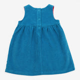 Dress blue corduroy pinafore unicorn