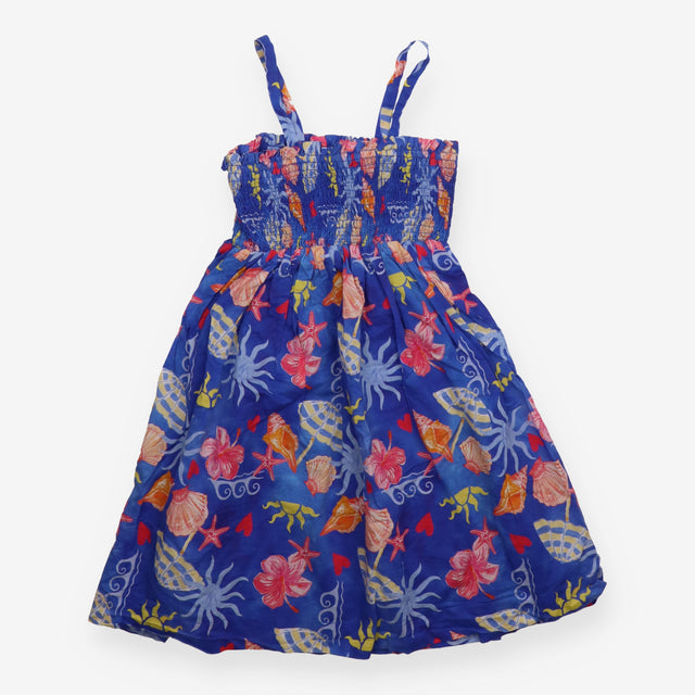 Seafolly Strap Dress Blue Seashell Print