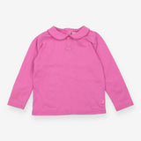 Collared Long Sleeve Pink Top