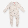 Wrapover Sleepsuit White with Heart Appliques