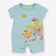 Romper Blue Stripe Ducks at the Beach