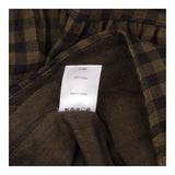 Dress Brown Black Gingham Cotton Smock Maxi