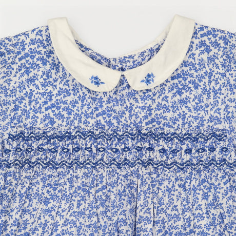 Collared Dress with Blue Floral