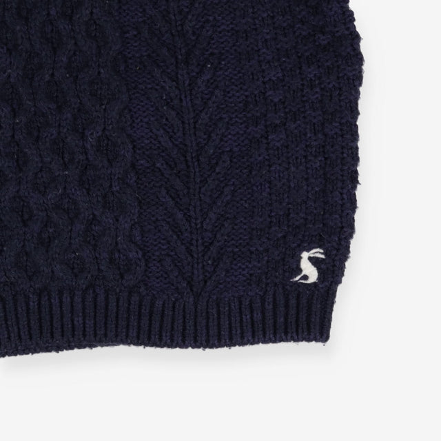 Sweater navy cable knit with buttons