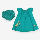 Green Reversible Duck Dress + Bloomers
