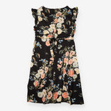 Dress Black Floral Maternity Nursing