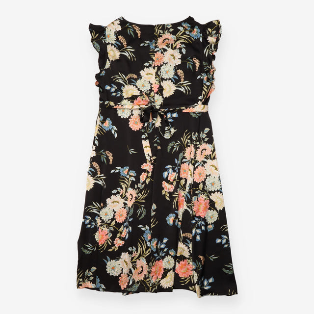 Dress Black Floral Maternity Nursing