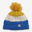 Blue, White and Yellow Bobble Hat 