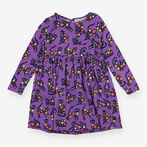 Purple Flower Cats Dress