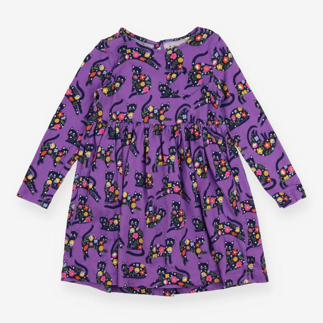 Purple Flower Cats Dress