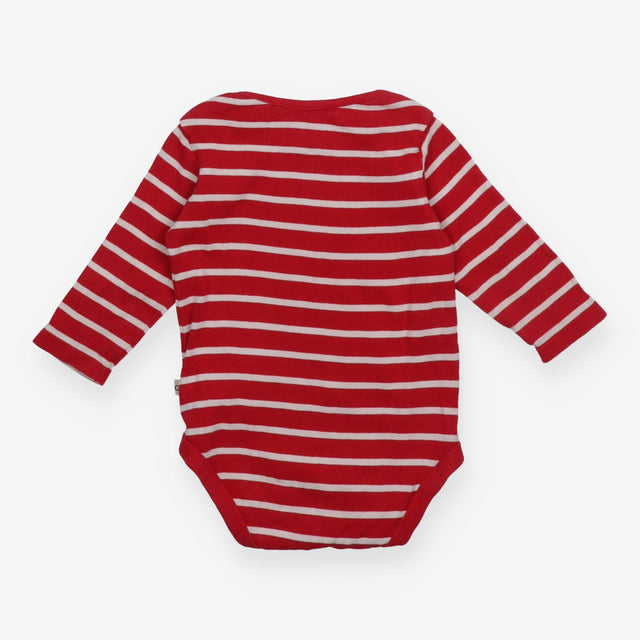 Bodysuit Long Sleeve Red Stripe