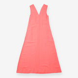 Dress Coral Pink V-Neck Sleeveless Summer donna Ma