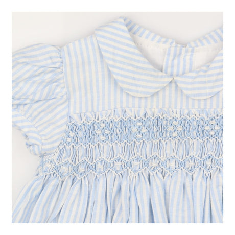 Amaia Dress Romper Linen Blue and White Strips