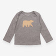 T-shirt long sleeve grey bear