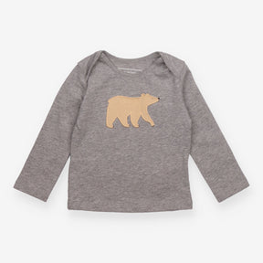 T-shirt long sleeve grey bear