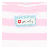 Organic Cotton Pink Stripe T‑Shirt – Open Neck