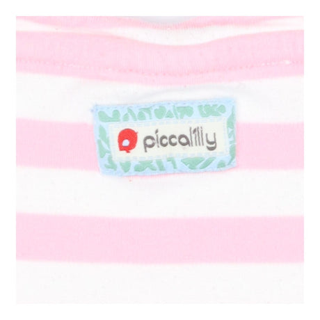Organic Cotton Pink Stripe T‑Shirt – Open Neck