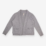 White Stuff Grey Charcoal Marl Open Front Knit Car