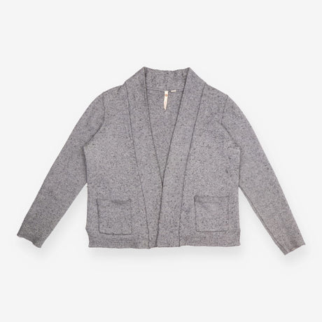 White Stuff Grey Charcoal Marl Open Front Knit Car