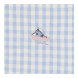 Sleeping Bag Blue Gingham with Boat Applique