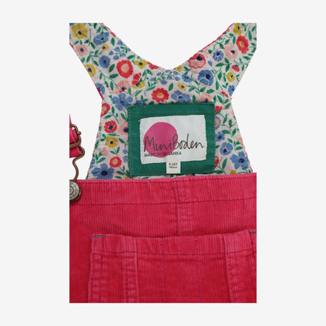 Dungarees Short Pink Cord