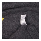 Charcoal Grey Yellow Trim Wool Alpaca Blend Relaxe