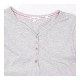 White Stuff Grey Marl Long Sleeve Henley Neck Jers