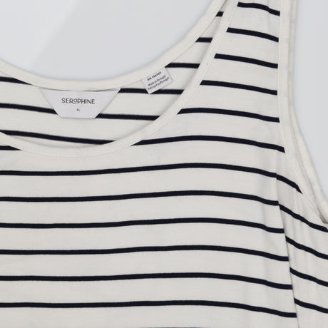 Navy Stripe Maternity Vest Top