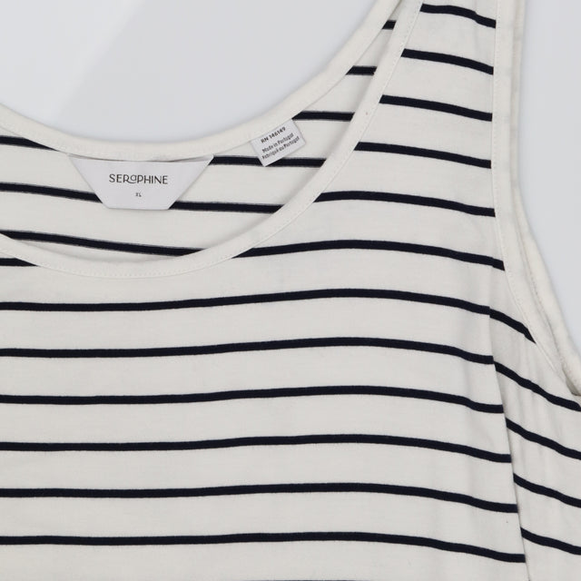 Navy Stripe Maternity Vest Top
