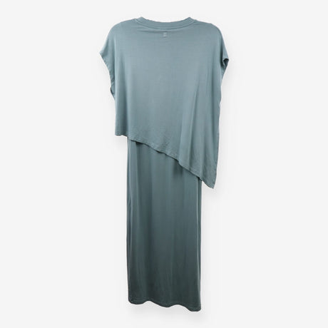 Sleeveless Overlay Maxi Dress blue grey