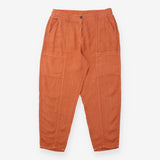Trousers Rust Pure Linen Relaxed Tapered Cargo Leg