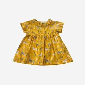 Yellow Woven Zebra Blouse
