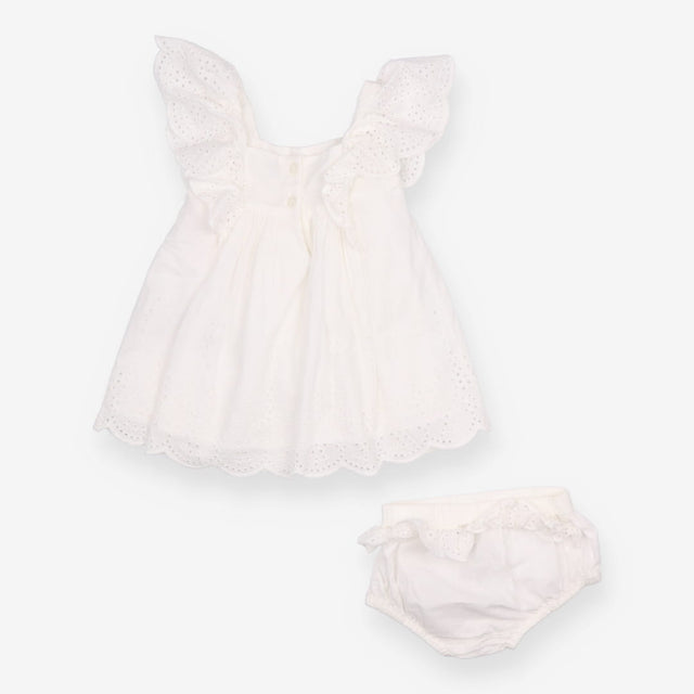 Dress & Bloomer Cream Embroidery Anglaise 