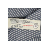 Blue and white fine ticking stripe button-through 
