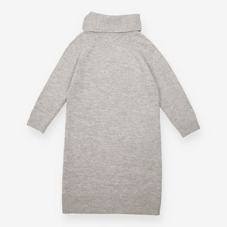 Jumper Dress Cowl Neck Knit Grey