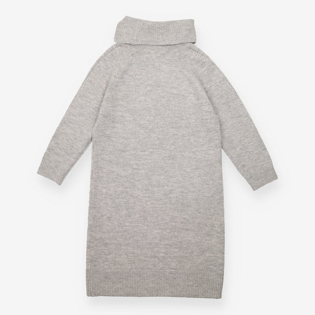 Jumper Dress Cowl Neck Knit Grey